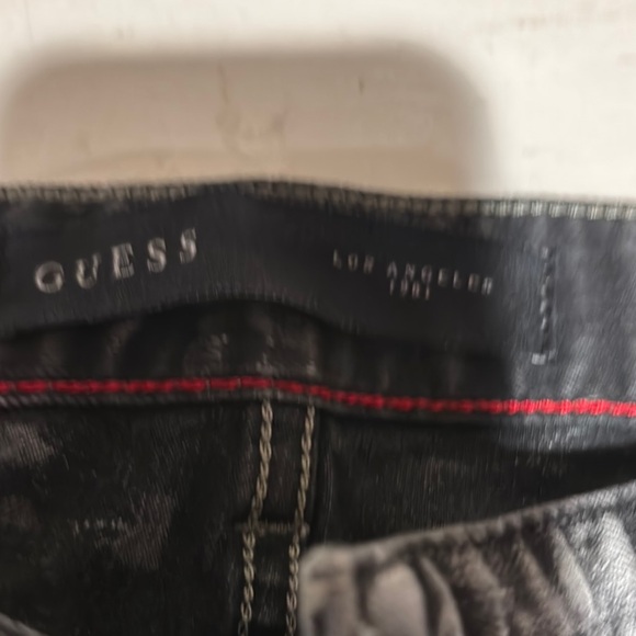 Guess Gray Jean Shorts with Distressed Style - Picture 3 of 3